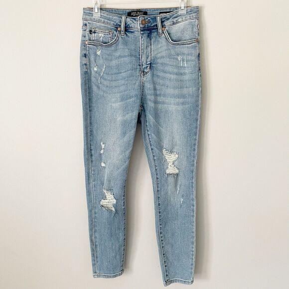 Judy Blue Denim - Judy Blue Size 29 Tummy Control High Rise Skinny Jeans Distressed